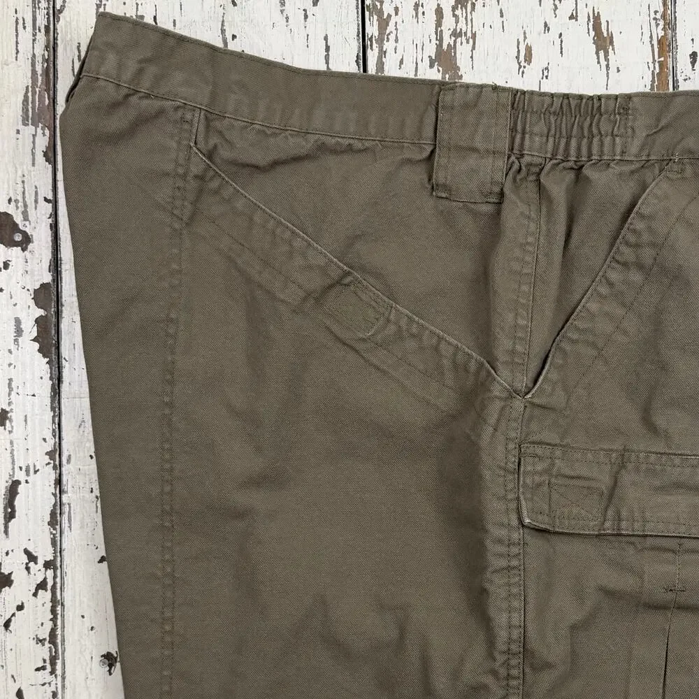 Boulder Creek Cargo shorts men’s 52 Big olive green cargo pockets